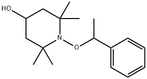 2,2,6,6-四甲基-1-(1-苯基乙氧基)-4-哌啶醇 结构式