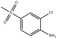 2-氯-4-甲基磺酰苯胺 结构式