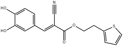 (E)-2-(噻吩-2-基)乙基 2-氰基-3-(3,4-二羟基苯基)丙烯酸酯 结构式