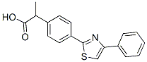 α-Methyl-4-(4-phenyl-2-thiazolyl)benzeneacetic acid 结构式