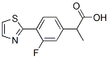 3-Fluoro-α-methyl-4-(2-thiazolyl)benzeneacetic acid 结构式