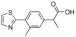 α,3-Dimethyl-4-(2-thiazolyl)benzeneacetic acid 结构式