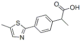 α-Methyl-4-(5-methyl-2-thiazolyl)benzeneacetic acid 结构式