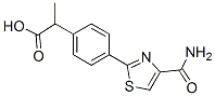 α-Methyl-4-(4-carbamoyl-2-thiazolyl)benzeneacetic acid 结构式