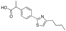 α-Methyl-4-(4-butyl-2-thiazolyl)benzeneacetic acid 结构式