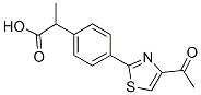 α-Methyl-4-(4-acetyl-2-thiazolyl)benzeneacetic acid 结构式