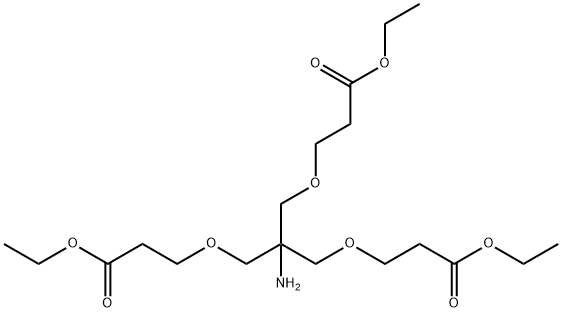 3,3′-[[2-氨基-2-[(3-乙氧基-3-氧代丙氧基)甲基]-1,3-丙二基]双(氧)]双[丙酸乙酯 结构式