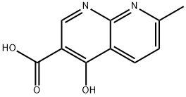 4-羟基-7-甲基-1,8-萘啶-3-羧酸 结构式