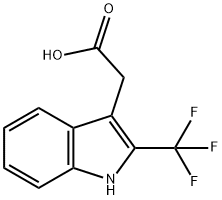 2-(三氟甲基)-1H-吲哚-3-乙酸 结构式