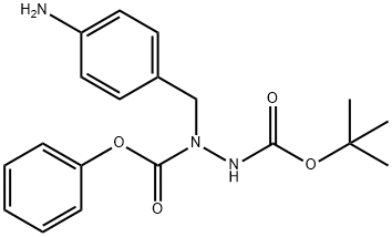 tert-butyloxycarbonyl-alpha-aza-(4-aminophenyl)alanine phenyl ester 结构式