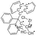 二苯亚甲基(环戊二烯)(9-芴基)二氯化锆 结构式