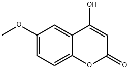 4-羟基-6-甲氧基香豆素 结构式