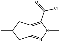 3-Cyclopentapyrazolecarbonyl chloride, 2,4,5,6-tetrahydro-2,5-dimethyl- (9CI) 结构式