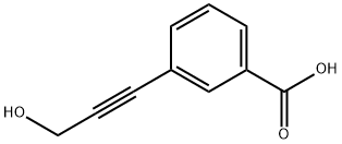 3-(3-羟基-丙炔-1基)-苯甲酸 结构式