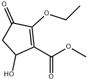 1-Cyclopentene-1-carboxylicacid,2-ethoxy-5-hydroxy-3-oxo-,methylester(9CI) 结构式
