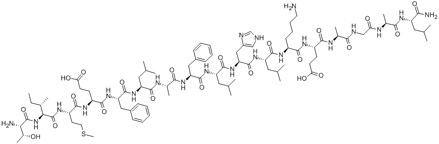 GALANIN MESSAGE ASSOCIATED PEPTIDE (25-41) AMIDE 结构式