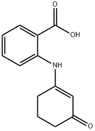 2-((3-氧代环己-1-烯基)氨基)苯甲酸 结构式