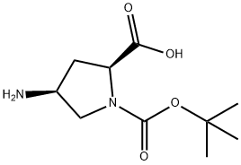 (2S,4S)-4 -氨基- 1 -(叔丁氧羰基)吡咯烷二羧酸 结构式