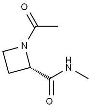 2-Azetidinecarboxamide, 1-acetyl-N-methyl-, (S)- (9CI) 结构式
