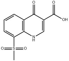 3-Quinolinecarboxylic  acid,  1,4-dihydro-8-(methylsulfonyl)-4-oxo- 结构式