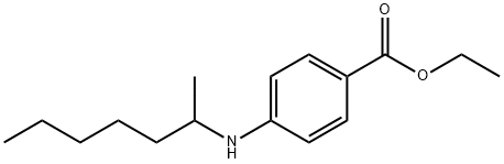 ETHYL N-(2-HEPTYL)-P-AMINOBENZOATE 结构式