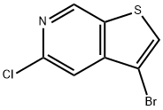 3-Bromo-5-chlorothieno[2,3-c]pyridine 结构式