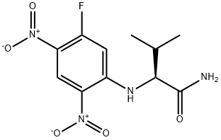 NΑ-(2,4-二硝基-5-氟苯基)-L-缬氨酰胺 结构式