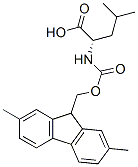 N-(9H-(2,7-dimethylfluoren-9-ylmethoxy)carbonyl)leucine 结构式