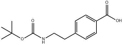4-(2-BOC-氨基乙基)苯甲酸 结构式