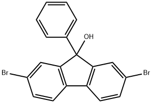 2,7-二溴-9-苯基-9H-9-羟基芴 结构式