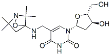 5-(((2,2,5,5-tetramethyl-1-oxy-3-pyrrolidinyl)amino)methyl)-2'-deoxyuridine 结构式