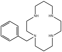 1-苄基-1,4,8,11-四氮环十四烷 结构式