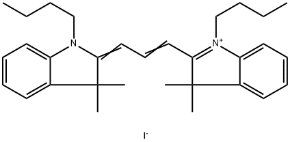 1,1`-丁基-3,3,3`,3`-四甲基吲哚碳花菁碘化物 结构式