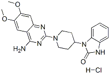 1-[1-(4-amino-6,7-dimethoxy-quinazolin-2-yl)-4-piperidyl]-3H-benzoimid azol-2-one hydrochloride 结构式