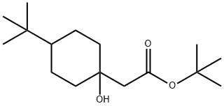 Cyclohexaneacetic acid, 4-tert-butyl-1-hydroxy-, tert-butyl ester 结构式