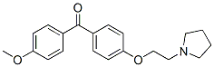4-(beta(N-pyrrolidinyl)ethoxy)-4'-methoxybenzophenone 结构式