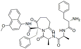 glutaryl-phenylalanyl-alanyl-alanyl-phenylalanine 4-methoxynaphthylamide 结构式