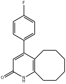 4-(4-氟苯基)-5,6,7,8,9,10-六氢环辛烷并[B]吡啶-2(1H)-酮 结构式