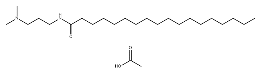 N-[3-(二甲基氨基)丙基]硬脂酰胺单乙酸盐 结构式