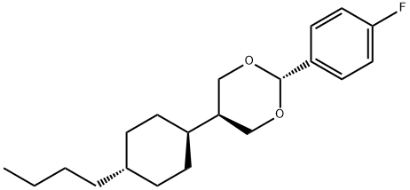 TRANS-2-(4-FLUOROPHENYL)-5-(TRANS-4-N-BUTYLCYCLOHEXYL)-1,3-DIOXANE 结构式