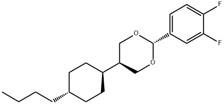 TRANS-2-(3,4-DIFLUOROPHENYL)-5-(TRANS-4-N-BUTYLCYCLOHEXYL)-1,3-DIOXANE 结构式