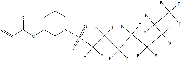 2-[[(heptadecafluorooctyl)sulphonyl]propylamino]ethyl methacrylate  结构式