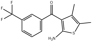 (2-AMINO-4,5-DIMETHYL-3-THIENYL)-[3-(TRIFLUOROMETHYL)PHENYL]METHANONE 结构式