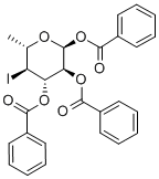 1,2,3-TRI-O-BENZOYL-4-DEOXY-ALPHA-L-FUCOPYRANOSE 结构式