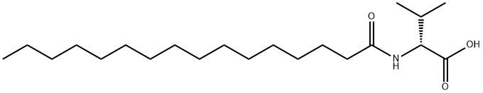 N-十六酰基-D-缬氨酸 结构式