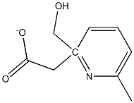 (6-甲基吡啶-2-基)甲基乙酸酯 结构式