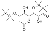 4-O-乙酰基-3,6-二-O-(叔丁基二甲基硅)-D-葡萄烯糖 结构式