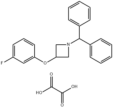 1-(DIPHENYLMETHYL)-3-(3-FLUOROPHENOXY)-AZETIDINE OXALATE 结构式