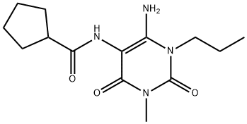 Cyclopentanecarboxamide, N-(6-amino-1,2,3,4-tetrahydro-3-methyl-2,4-dioxo-1-propyl-5-pyrimidinyl)- 结构式