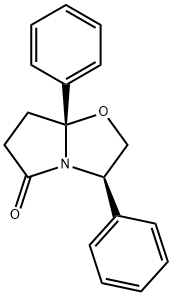 (3R-顺)-3,7A-二苯基L四氢吡咯并-[2,1-B]唑-5(6H)-酮 结构式